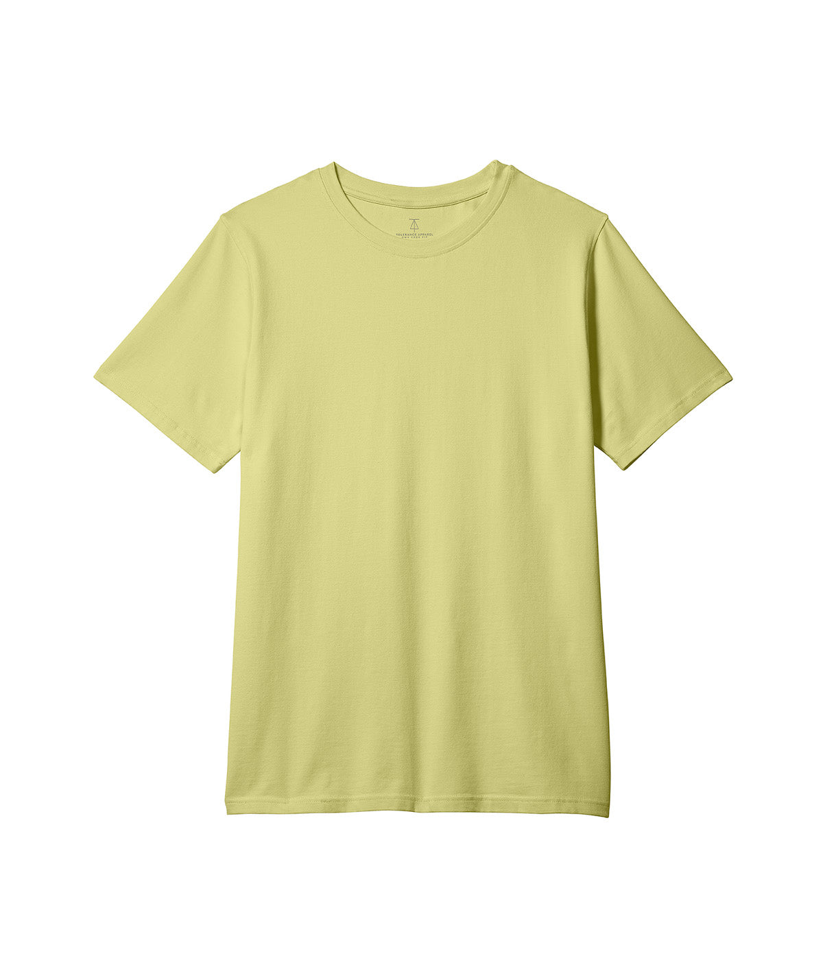 Laydown photo of our "light moss" green t-shirt