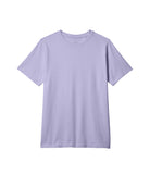 Laydown photo of our "lilac sky" light purple t-shirt