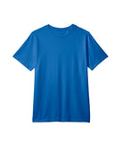 Laydown photo of our "azure" blue t-shirt